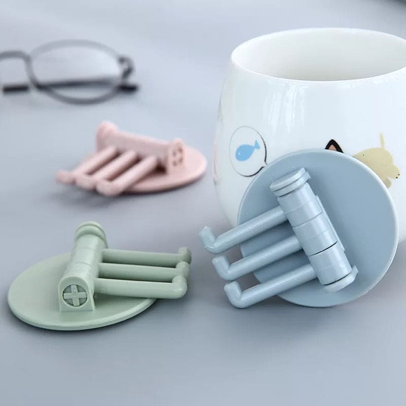Three Branch Rotating Seamless Adhesive Hook, Strong Bearings Stick Kitchen Wall Hook, Bathroom Hanger, Kitchen Wall Hook Three Branch Rotating Seamless Adhesive Hook, Strong Bearings Stick Kitchen Wall Hook, Bathroom Hanger, Kitchen Wall Hook